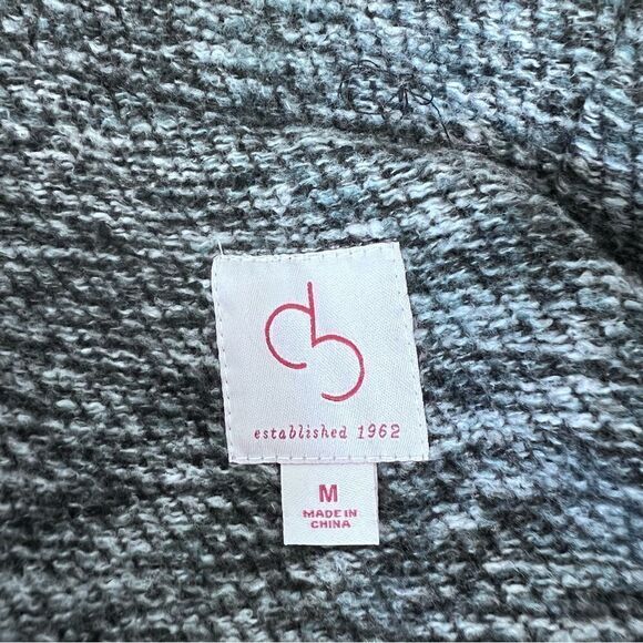 ESTABLISHED 1962 CB Black & White BELTED Hooded COAT Fur Trim Size M. - Picture 9 of 11